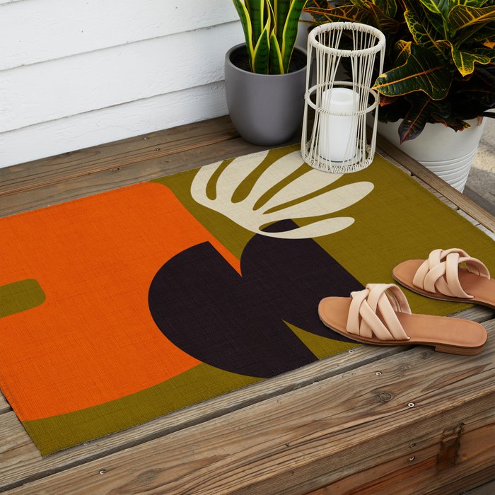 matisse cutout shapes Outdoor Rug Gallery Image 2