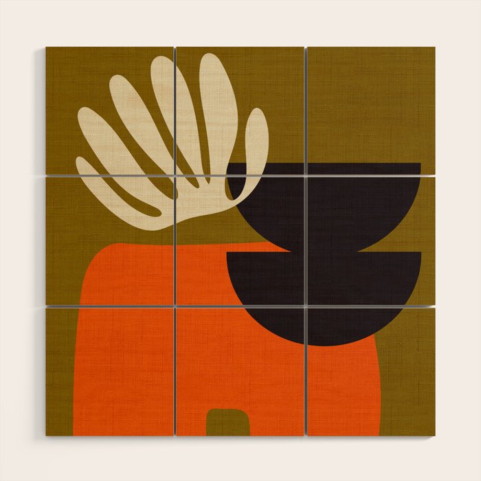 matisse cutout shapes Wood Wall Art Gallery Image 1