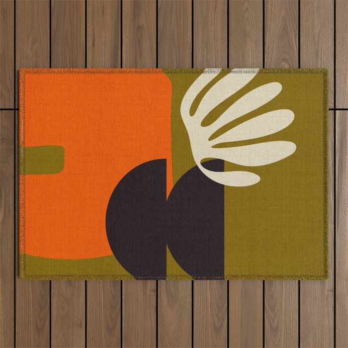 matisse cutout shapes Outdoor Rug Gallery Image 1