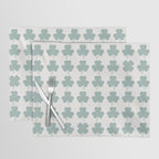 Clovers XXIX Teal Green Botanical Pattern Placemat Gallery Image 1