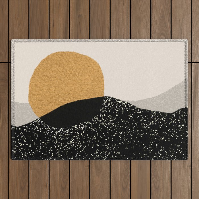 Gold Sun Going Outdoor Rug Gallery Image 1