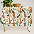 Spring Cheetah Pattern I - Green and Yellow Credenza Gallery Image 1