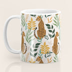 Spring Cheetah Pattern I - Green and Yellow Coffee Mug Gallery Image 3