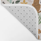 Spring Cheetah Pattern I - Green and Yellow Bath Mat Gallery Image 2