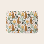 Spring Cheetah Pattern I - Green and Yellow Bath Mat Gallery Image 1