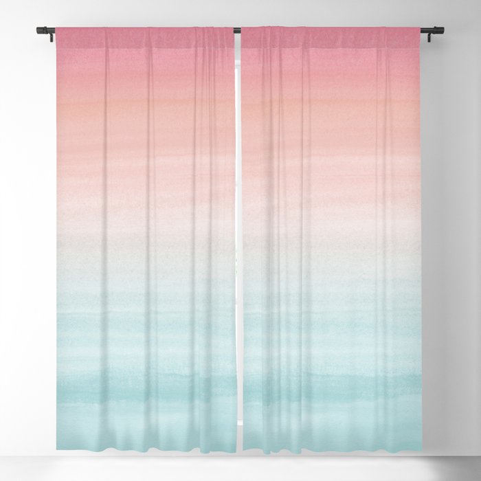 Touching Watercolor Abstract Beach Dream #1 #painting #decor #art #society6 Window Curtain Gallery Image 5