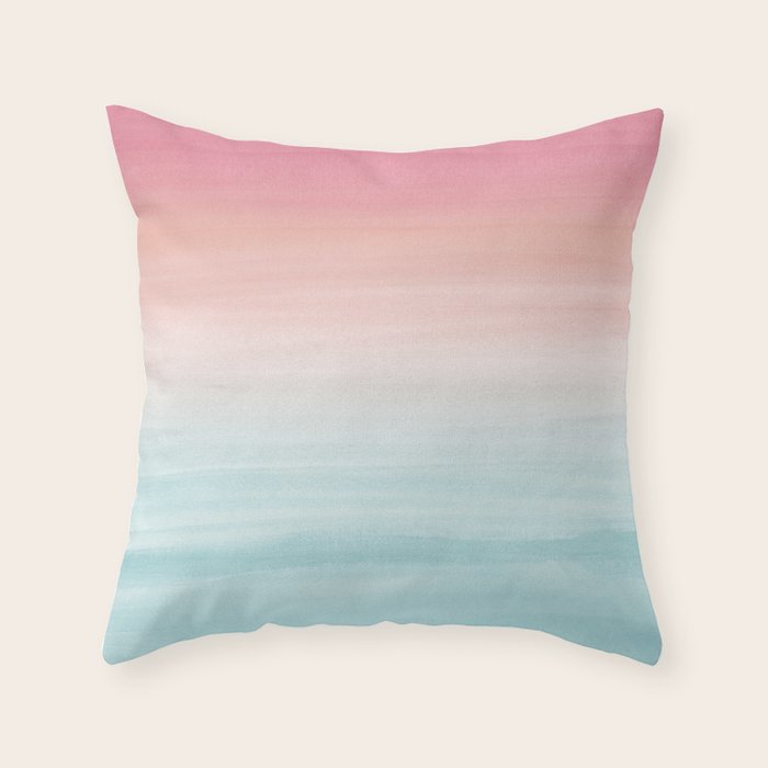 Touching Watercolor Abstract Beach Dream #1 #painting #decor #art #society6 Throw Pillow Gallery Image 6