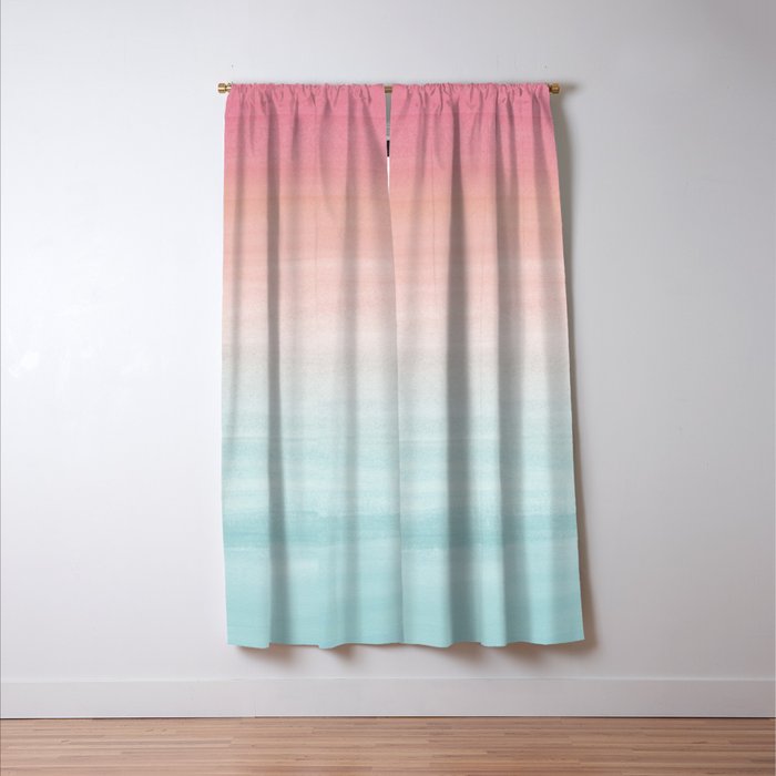 Touching Watercolor Abstract Beach Dream #1 #painting #decor #art #society6 Window Curtain Gallery Image 3