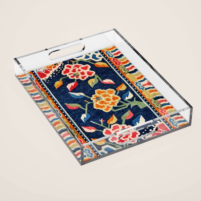 Khampa Dzong Khaden South Tibetan Sleeping Rug Print Acrylic Tray Gallery Image 1