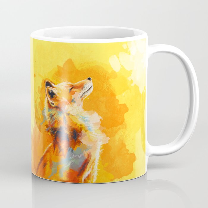 Blissful Light - Fox portrait Coffee Mug Gallery Image 1