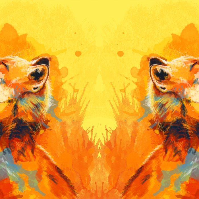 Blissful Light - Fox portrait Coffee Mug Gallery Image 2