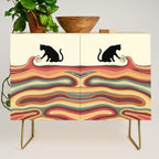 Rainbow cat 1 coffee milk drop Credenza Gallery Image 1