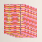Pink Orange Yellow Harlequin Colorful Mid Century Geometric Pattern Wrapping Paper Gallery Image 3