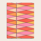 Pink Orange Yellow Harlequin Colorful Mid Century Geometric Pattern Notebook Gallery Image 4
