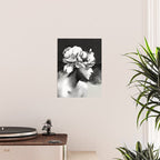 Floral Portrait-black and white Poster Gallery Image 2