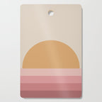 Minimal Retro Sunset Sunrise - Neutral Pink Cutting Board Gallery Image 1