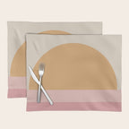 Minimal Retro Sunset Sunrise - Neutral Pink Placemat Gallery Image 1