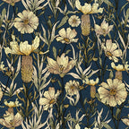 Midnight blue hand-drawn vintage garden  Coffee Mug Gallery Image 2