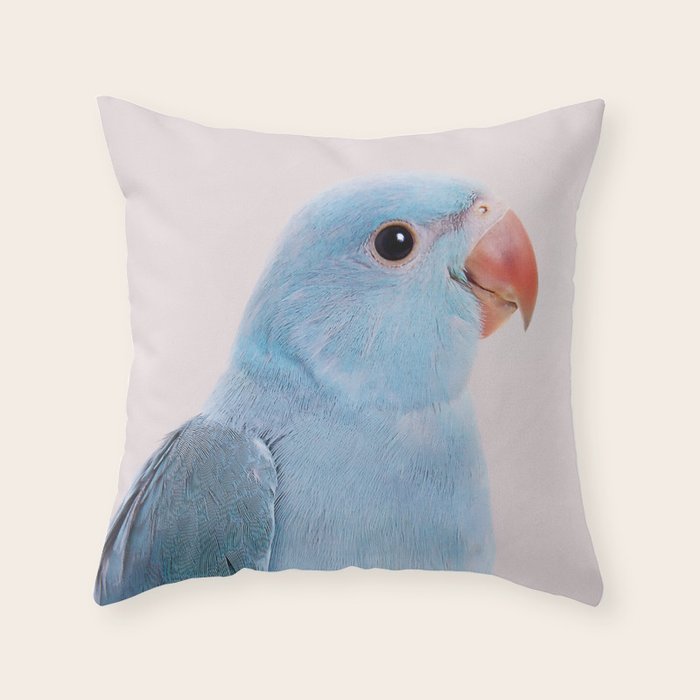 Blue Parrot Throw Pillow Gallery Image 6