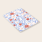 Blue and Orange vibrant bold flowers Notebook Gallery Image 3