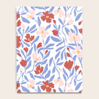 Blue and Orange vibrant bold flowers Notebook Gallery Image 4
