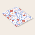 Blue and Orange vibrant bold flowers Notebook Gallery Image 2
