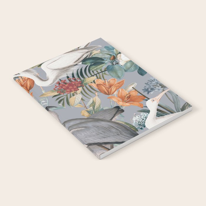 Floral and Birds Vintage Garden II Notebook Gallery Image 2