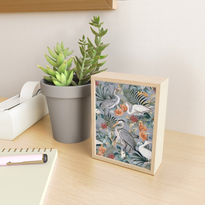 Floral and Birds Vintage Garden II Mini Art Print Gallery Image 2
