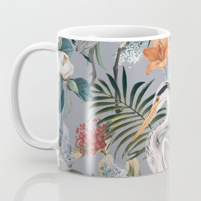 Floral and Birds Vintage Garden II Coffee Mug Gallery Image 3