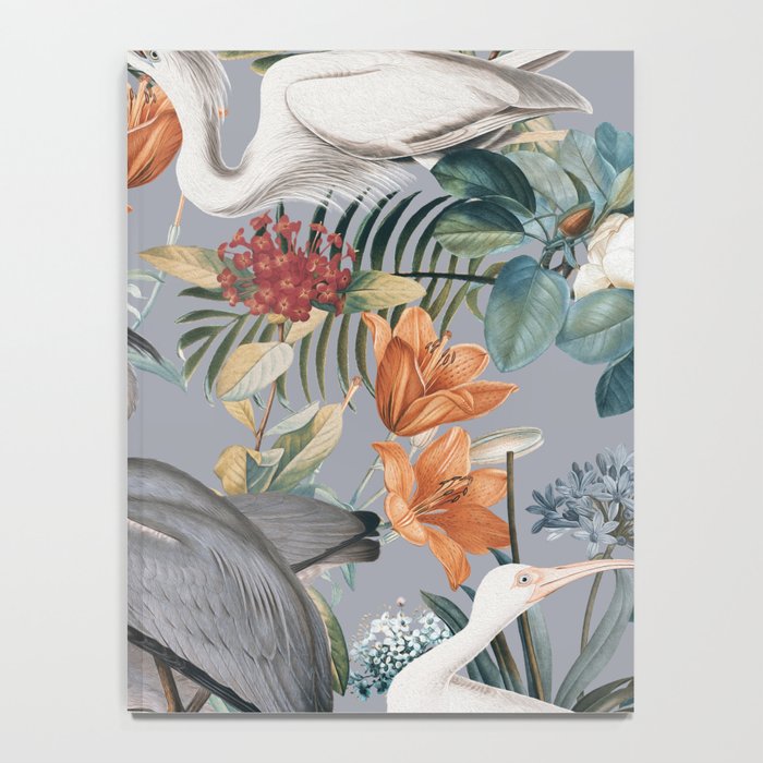 Floral and Birds Vintage Garden II Notebook Gallery Image 4