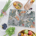 Floral and Birds Vintage Garden II Cutting Board Gallery Image 2