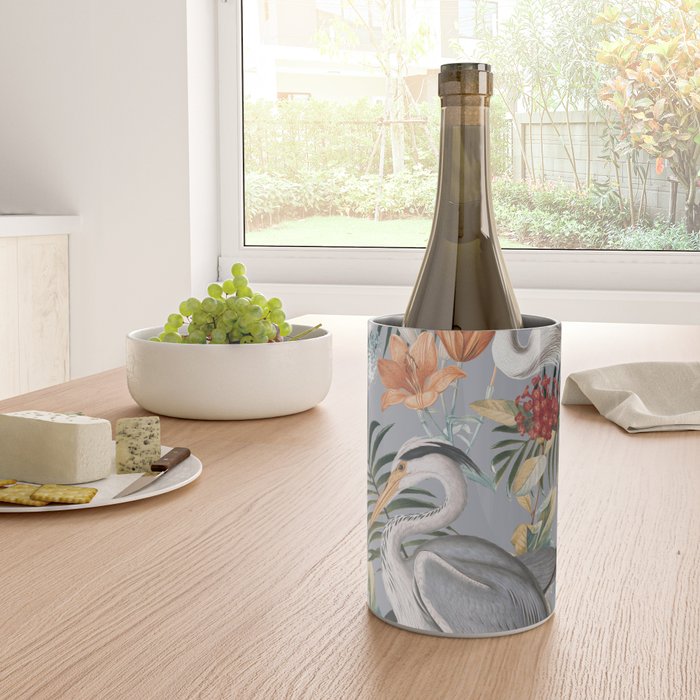 Floral and Birds Vintage Garden II Wine Chiller Gallery Image 4