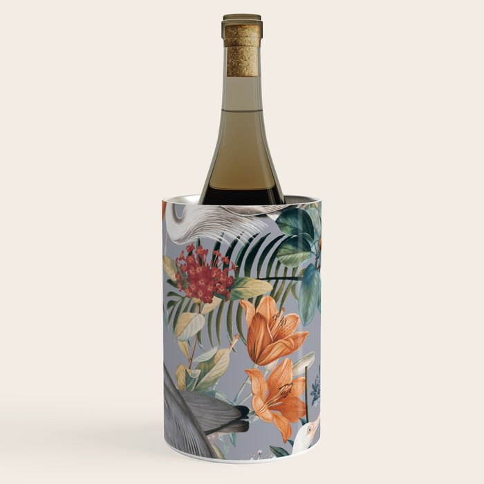 Floral and Birds Vintage Garden II Wine Chiller Gallery Image 3