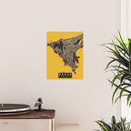 Dakar City Map of Senegal - Pastel Poster Gallery Image 2