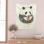 Panda Loves Ice Cream Wall Tapestry Gallery Image 2