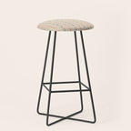 Vintage rose flower bouquet stripe art pattern Stool Gallery Image 1