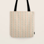 Vintage rose flower bouquet stripe art pattern Tote Bag Gallery Image 1
