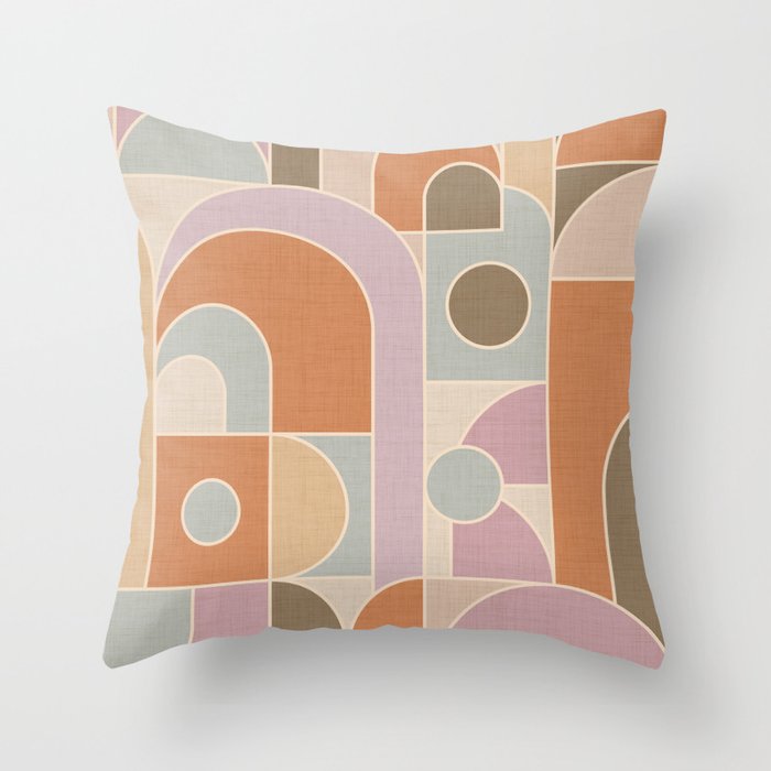 Abstract bauhaus Shapes Throw Pillow Gallery Image 6