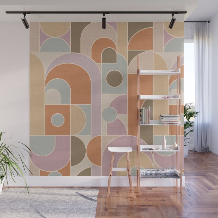 Abstract bauhaus Shapes Wall Mural Gallery Image 1