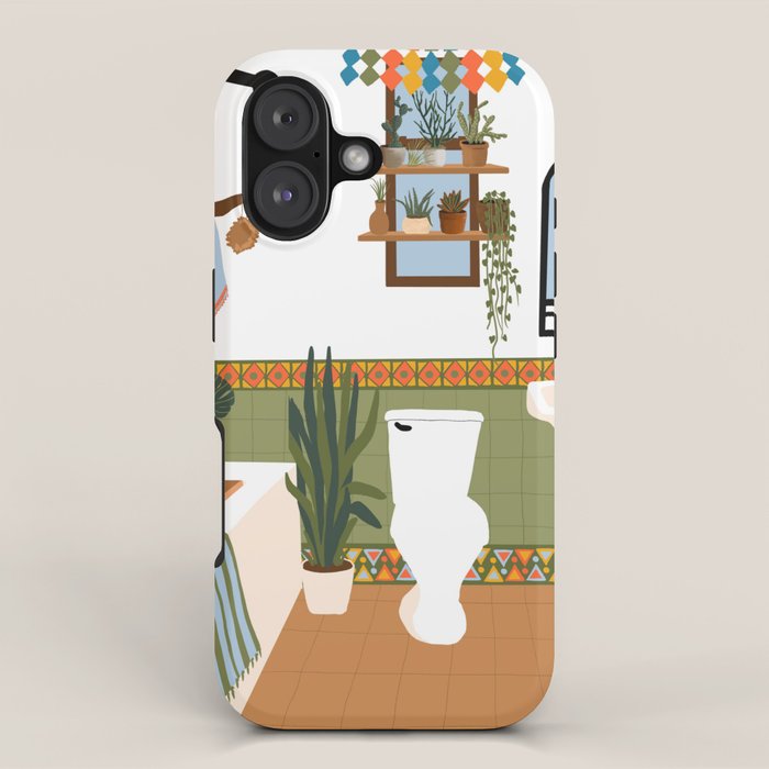 bohemian bathroom iPhone Case Gallery Image 1