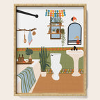 bohemian bathroom Serving Tray Gallery Image 1
