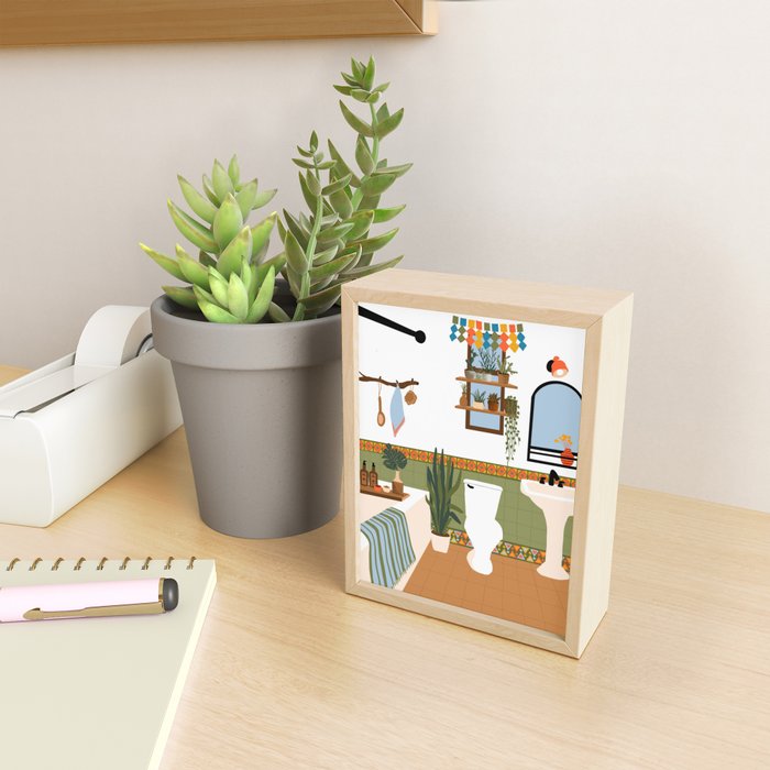 bohemian bathroom Mini Art Print Gallery Image 2