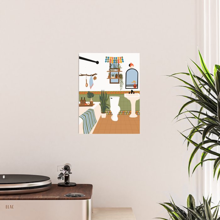 bohemian bathroom Poster Gallery Image 2