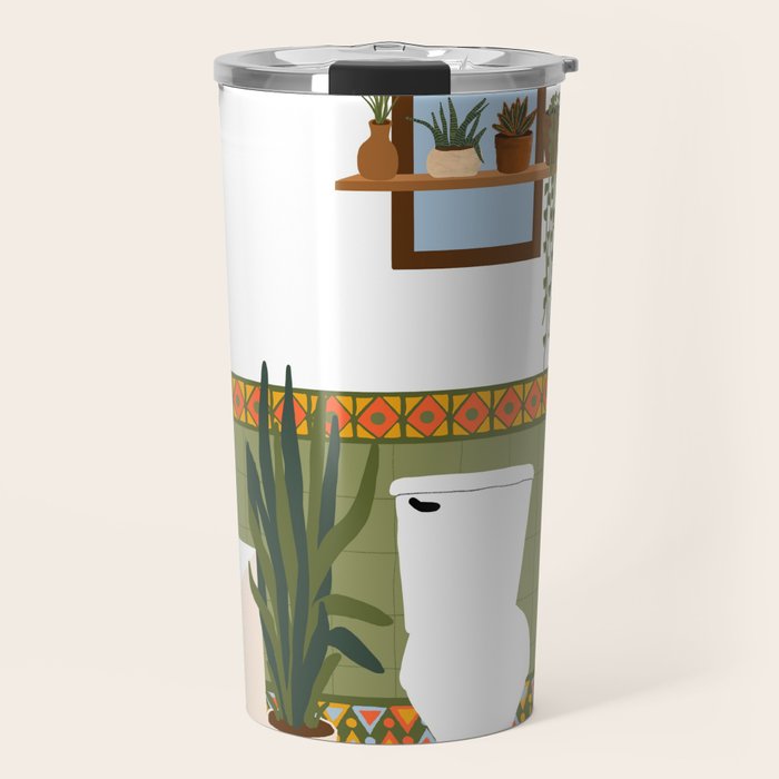 bohemian bathroom Travel Mug Gallery Image 1