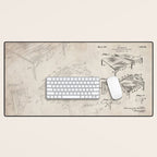 Table Tennis Patent - Tennis Art - Antique Desk Mat Gallery Image 1