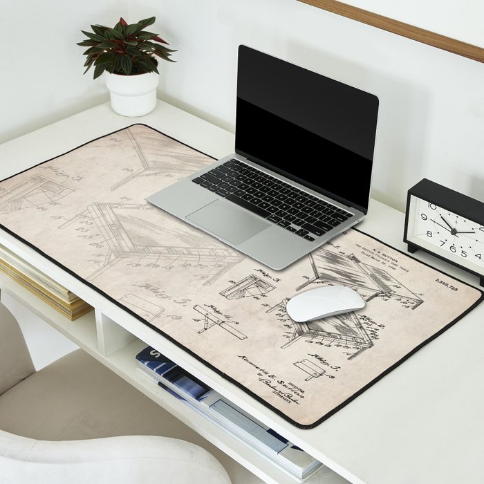 Table Tennis Patent - Tennis Art - Antique Desk Mat Gallery Image 2
