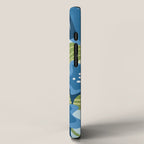 Blue Flowers and Green Leaves iPhone Case Gallery Image 2