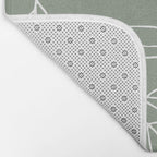 Minimalist, Leaves, Green, Boho Wall Art Bath Mat Gallery Image 2