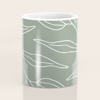 Minimalist, Leaves, Green, Boho Wall Art Coffee Mug Gallery Image 4