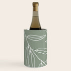 Minimalist, Leaves, Green, Boho Wall Art Wine Chiller Gallery Image 2